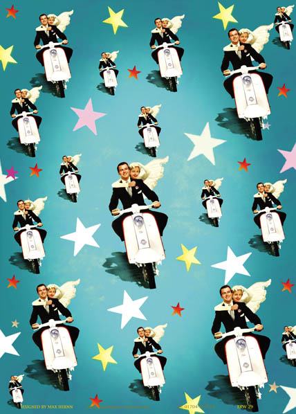 Wedding Scooters Poster Gift Wrap Wedding Scooters Poster Gift Wrap